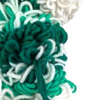 Vintage Handmade Green Yarn Sitting Clown