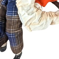 Vintage Price Products Sitting Plaid Clown Doll