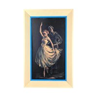 Vintage Framed Cherie Ballerina and Partner Print