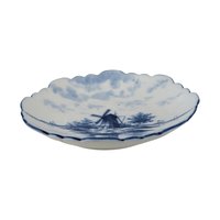 Vintage Blue and White German Plate and Delft Shoe