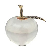 Vintage Clear Glass Apple Paperweight