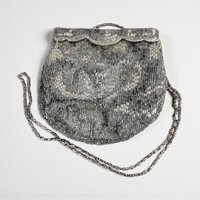 Vintage La Regale Silver Beaded Evening Purse