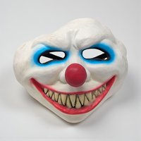 Vintage Hand-Painted Rubber Creepy Clown Mask