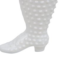 Fenton Hobnail White Milk Glass Boot Figurine