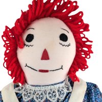 Vintage Raggedy Ann and Andy Plush Doll Pair