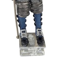 Vintage Christmas Santa Elf Jester Figure: Blue & Silver