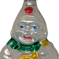Vintage Blown Glass Clown with Instrument Ornament