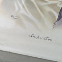 1942 Inspiration Jesus Framed Lithograph Print