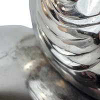 Vintage 1950s Raimond Silver Plate Roly Poly Clown Bank