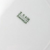 Z.S. & Co. Bavaria Floral Porcelain Handled Plate