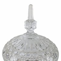 Vintage Italian Crystal and Marble Lidded Candy Dish