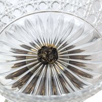 Vintage Italian Crystal and Marble Lidded Candy Dish