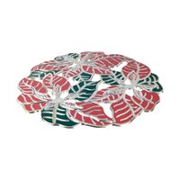 Vintage Regal Silver Metal Poinsettia Trivet