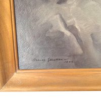 1940 Warner Sallman Head of Christ Framed Lithograph