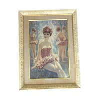 Large Vintage Ballerina Framed Art Prints