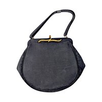 Vintage 1950s After Five Black Evening Bag