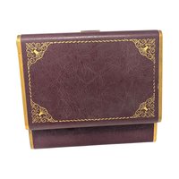 Vintage Maroon and Gold Jewelry Box