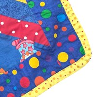 Handmade Vintage Clown Motif Throw Blanket