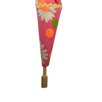 Vintage Pink Daisy Pop-Up Clown Cone Puppet