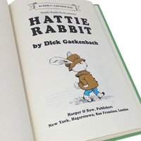 1976 "Hattie Rabbit" by Dick Gackenbach Hardcover Book