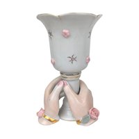 Vintage Ceramic Hands Holding Candle Holder Pair