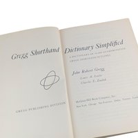 1956 Gregg Shorthand Dictionary Simplified Hardcover
