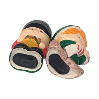 Vintage Enesco Christmas Toy Soldier & Elf Banks