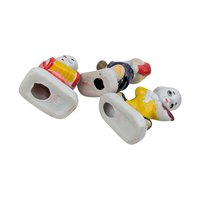 Vintage Ceramic Musical Clown Trio Figurines