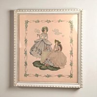 Vintage Southern Belle Tea Party Framed Print