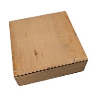 Vintage Pyrography Wood Box with Furry Face