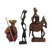 Vintage Hand Carved Wooden Decor Figurine Choice