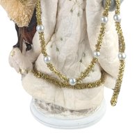 Vintage Cream-Clothed Father Christmas with Lambs