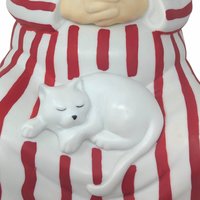 Vintage Dept 56 Silhouette 'Cat Nap' Santa Figure