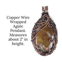 Handmade Copper Wire Wrapped Agate Pendant