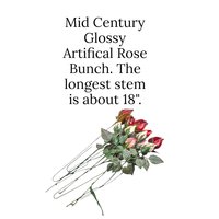 Mid Century Glossy Artificial Rose Bouquet: Assorted Colors
