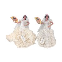 Vintage Pair of 6.5" Marin Chiclana Spain Flamenco Dolls