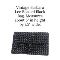 Vintage Barbara Lee Black Beaded Clutch