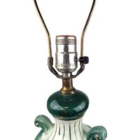 Vintage Italian Capodimonte Style Cherub Lamp