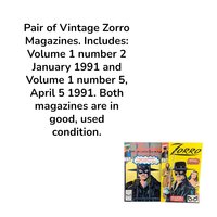 Vintage Zorro Magazine Pair (1991)