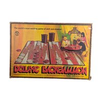 Vintage Pleasantime Games Deluxe Backgammon Set