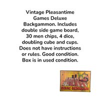 Vintage Pleasantime Games Deluxe Backgammon Set