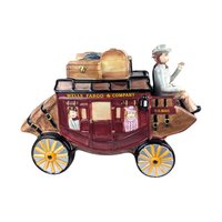 Wells Fargo Stagecoach Ceramic Cookie Jar (2002)