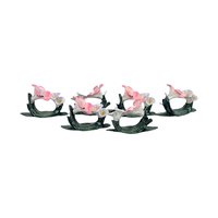 Set of 6 Vintage Floral Napkin Rings (Philippines)