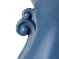 Vintage Blue Rumrill Ceramic Vase
