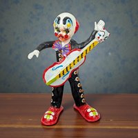Vintage Paper Mache Clown with Instrument