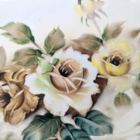 Vintage Ucagco Floral Ceramic Dresser Tray