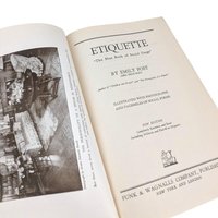 1945 Etiquette: Emily Post Hardcover The Blue Book of Social Usage