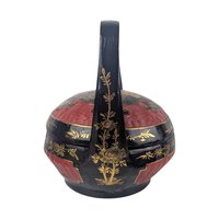 Vintage Chinese Hand Painted Bamboo Wedding Basket