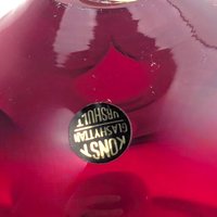 Vintage Konst Glass Sweden Red Apple Paperweight