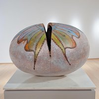 Vintage Hand-Carved Natural Gourd Vessel